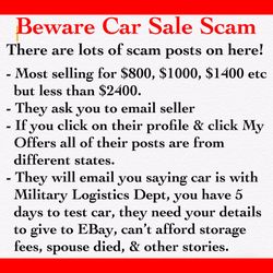 SCAM - CAR SALE - SCAM
