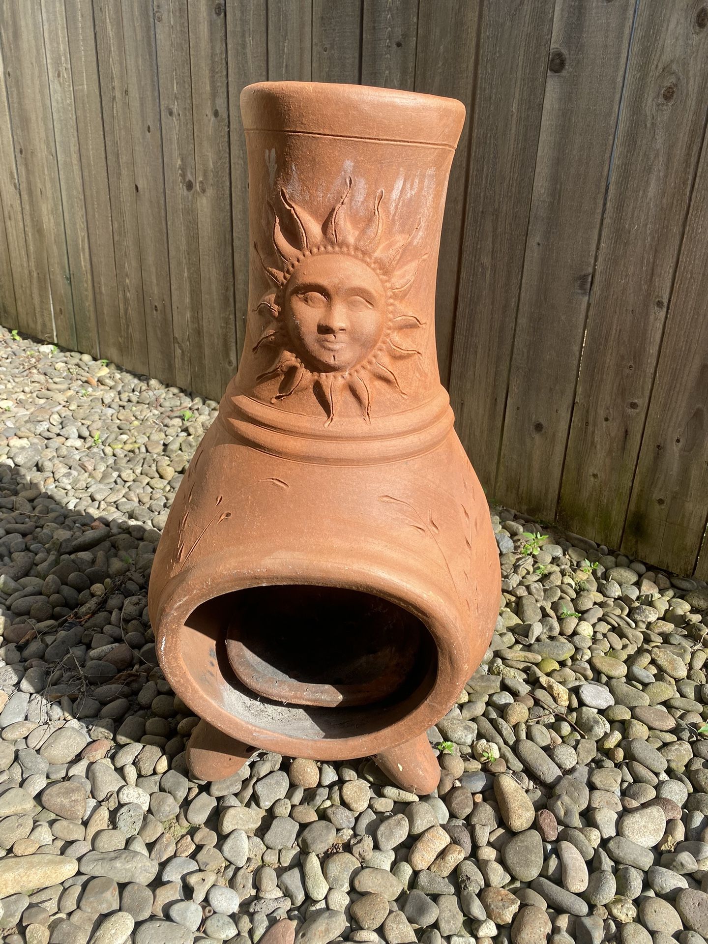clay terracotta chiminea