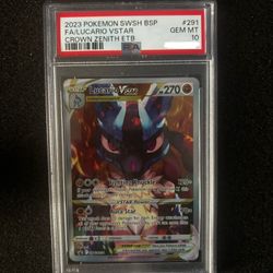 PSA 10 Gem Mint Lucario VSTAR SWSH291 Pokemon TCG Sword & Shield Promo Holo