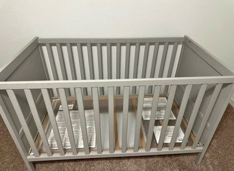 IKEA gray crib