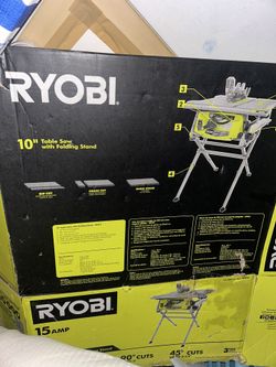 Ryobi 10” table saw with folding stand