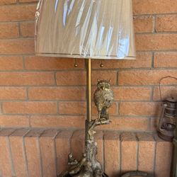 Mid Century Owl Lamp And New Shade