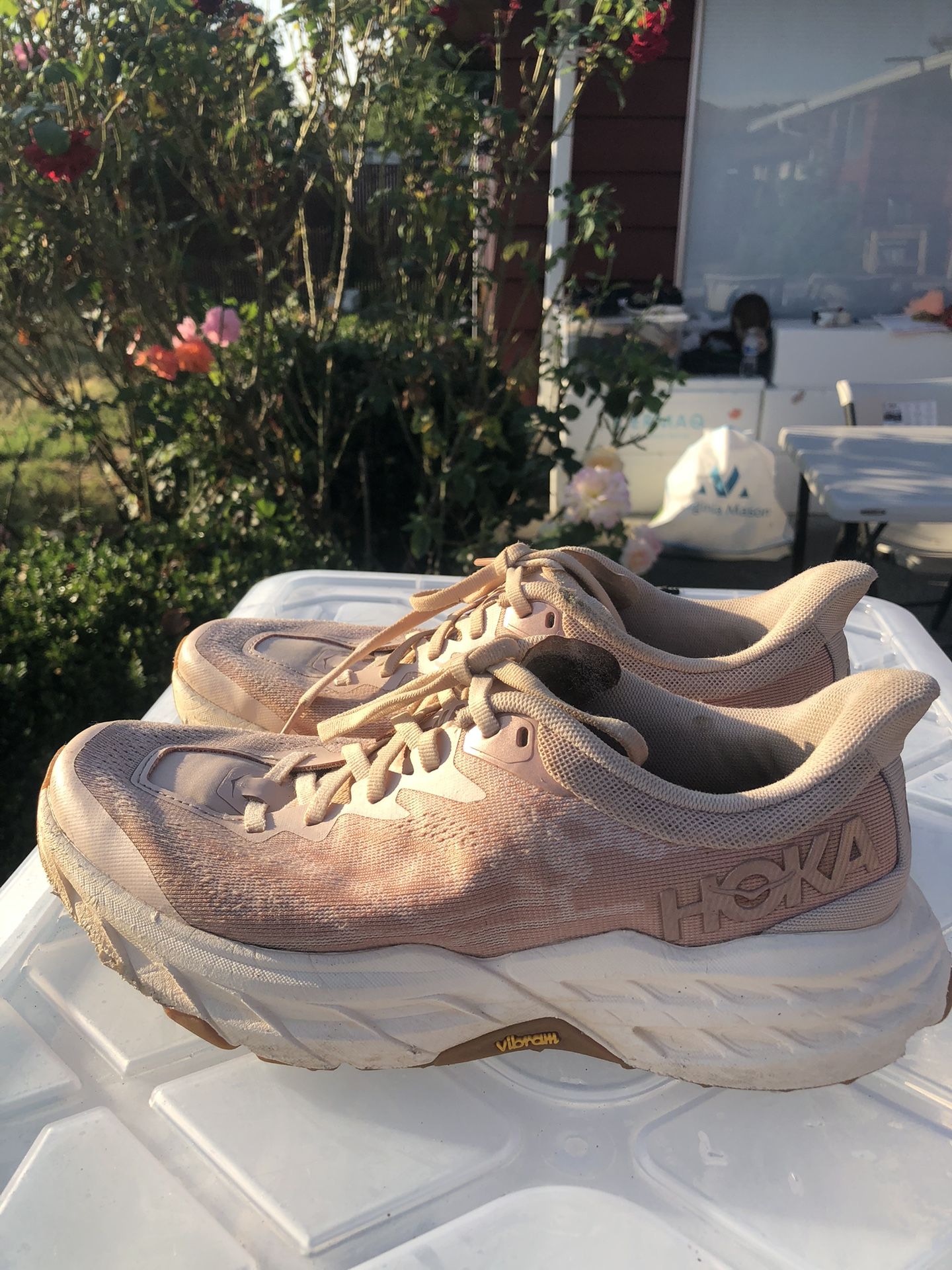 HOKA Speedgoat 5 Women’s Light Pink Athletic Running Sneakers Size 8B