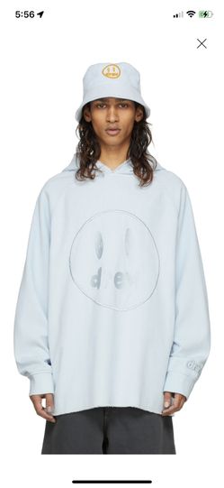 drew house baby blue corduroy mascot hoodie