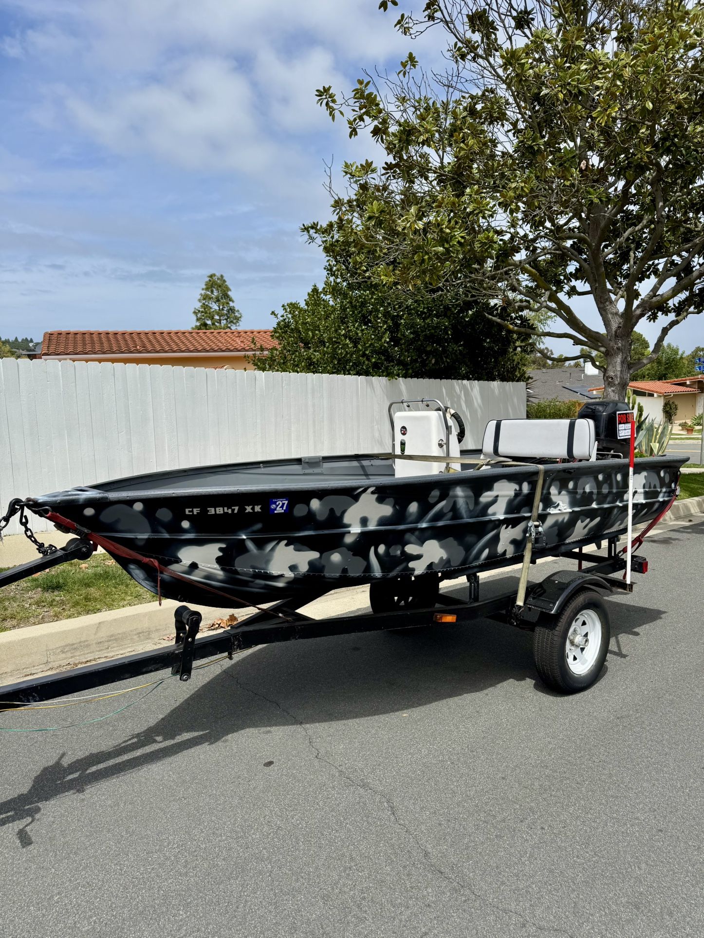 12ft Aluminum Boat With 25hp Outboard