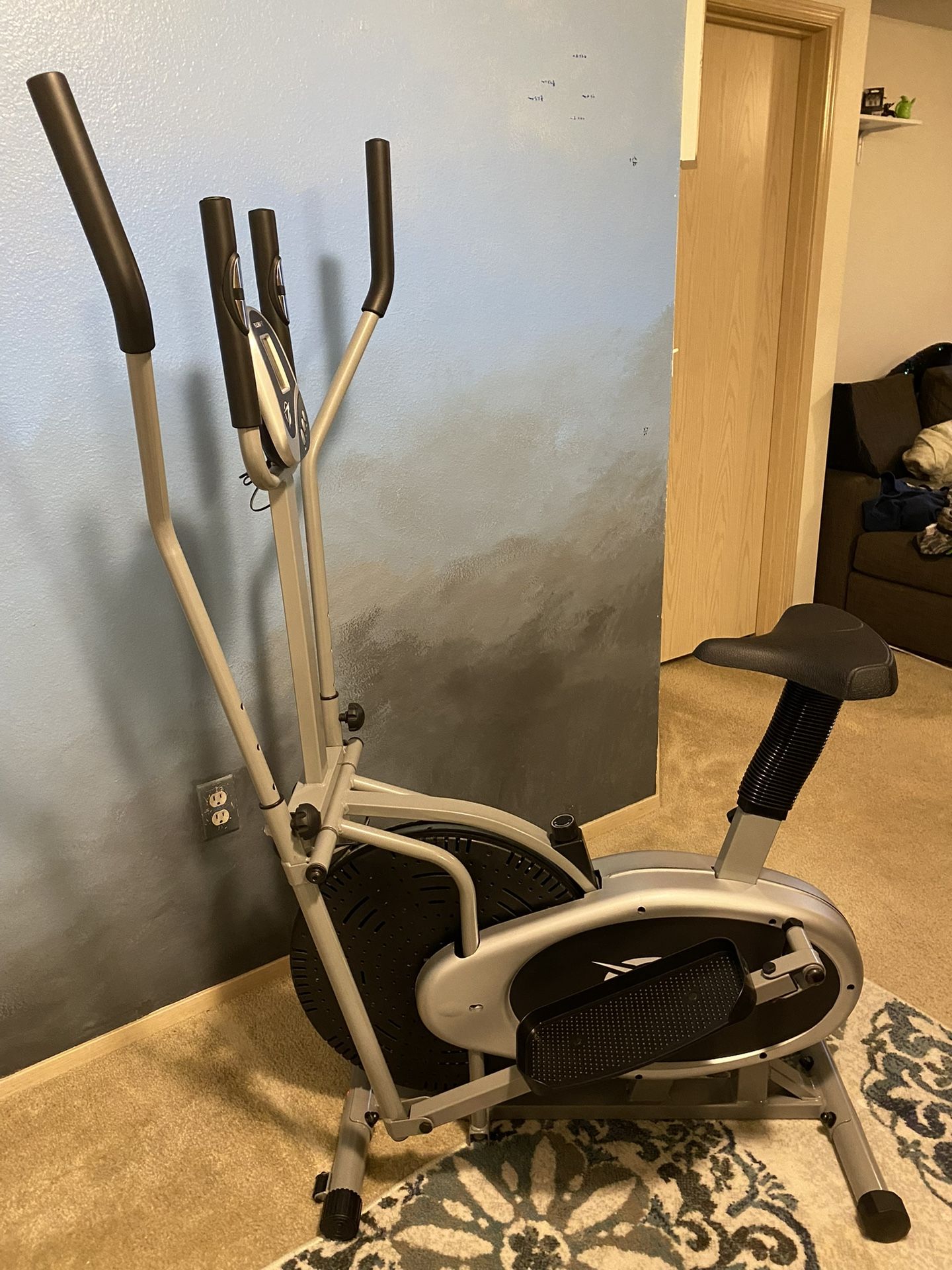 Plasma Fit Elliptical Machine Cross Trainer 2in 1 Exercise Bike