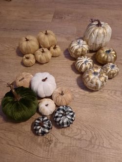 Assortment of Artificial Pumpkins