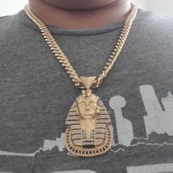 10K Gold Cuban Chain/10K Gold Pharoah 44g