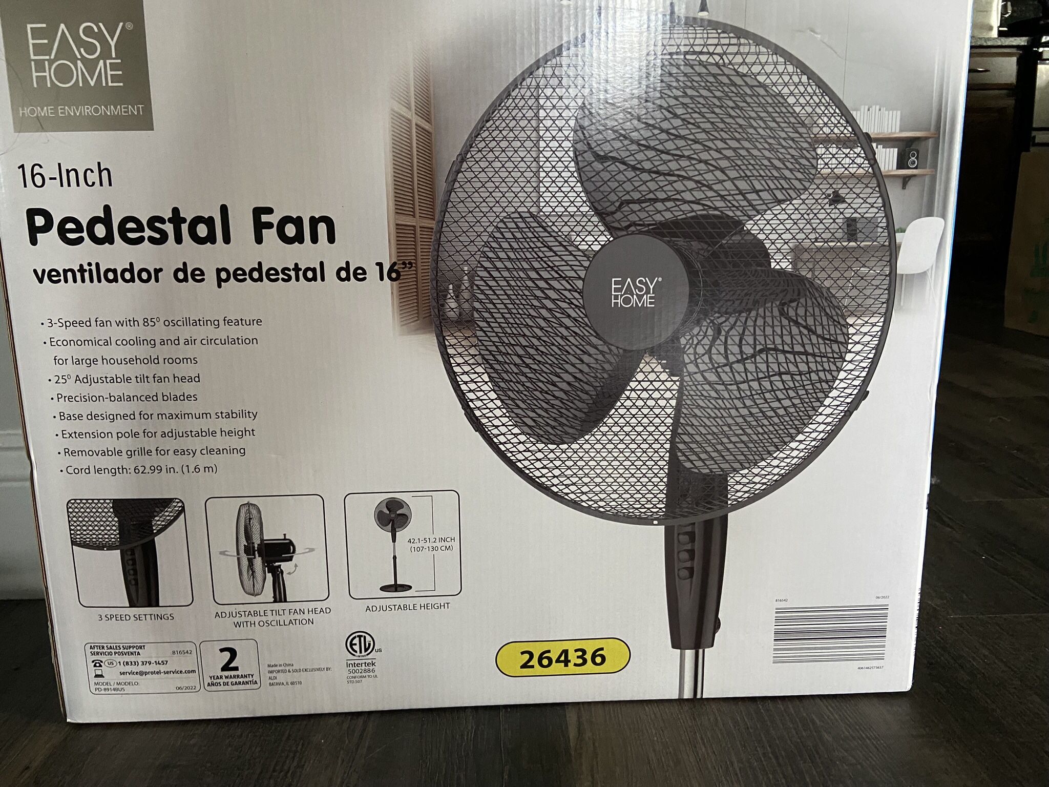 Easy home fashion pedestal fan