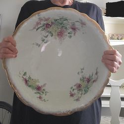 Vintage Johnson Bros Large Floral Chamber Bowl