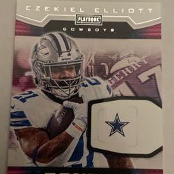 Nfl Card Dallas Cowboys Card 2020 Panini Playbook Zoning Commission Ezekiel Elliott