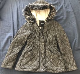 Girls Hooded Jacket - Black Size L(10/12)
