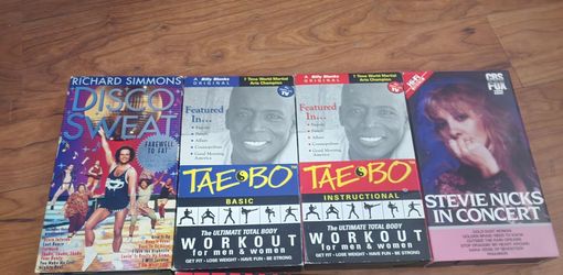 4 Exercise & Concert Video VHS bundle