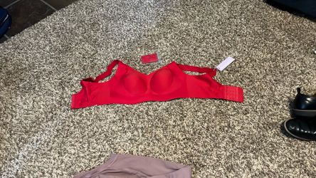 Red sports bra