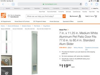 Pet door, goes with patio door. Color is brown
