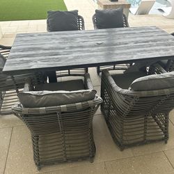 Outdoor patio table and chairs