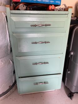 Mint Green kitchen counter with 4 Drawers