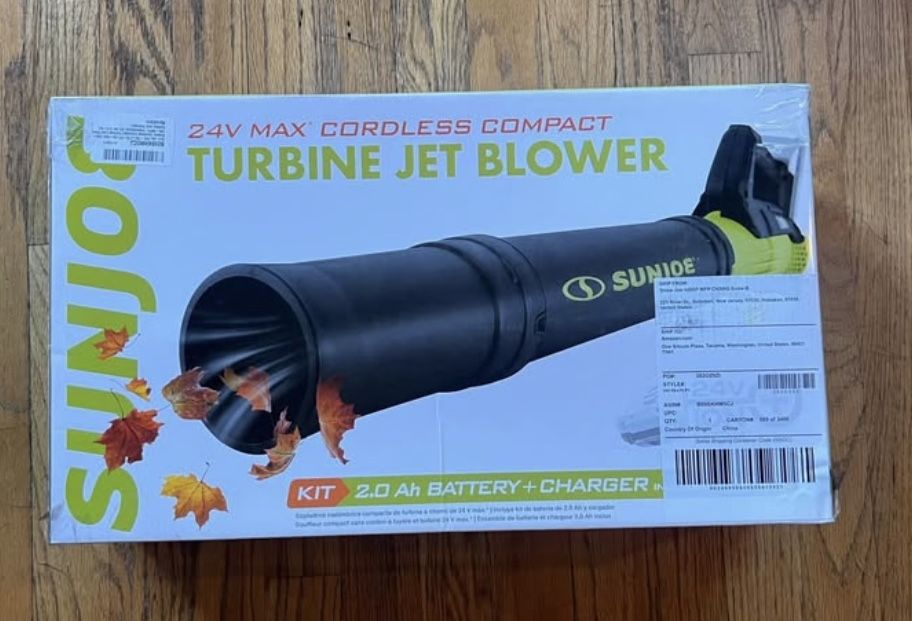sun joe cordless leaf blower