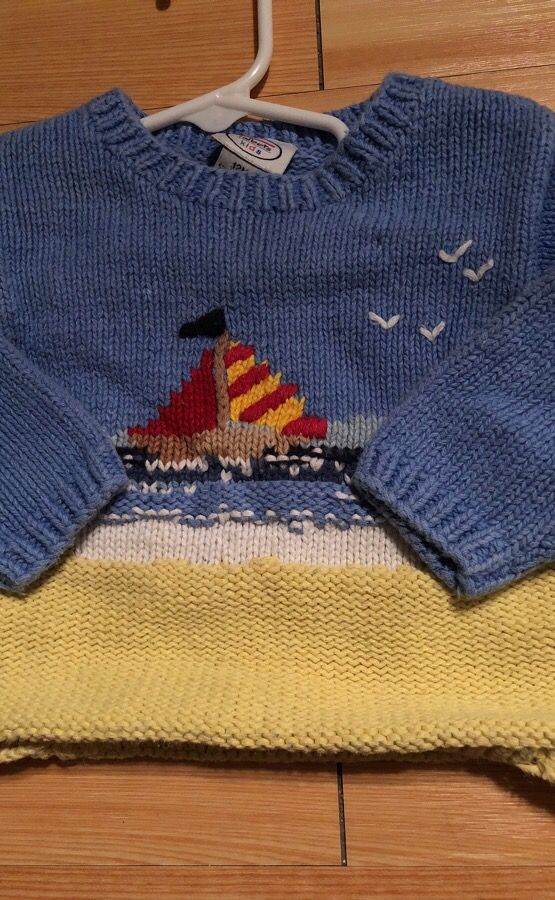 Talbots 12 Months sailboat sweater