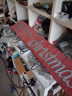 Merry Christmas Wooden Porch Sign