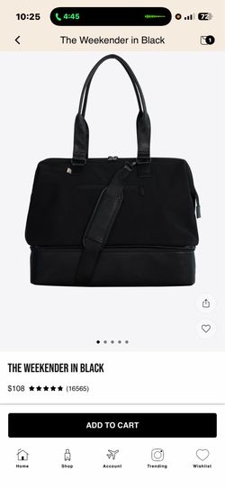 Beis The Weekender Black Bag