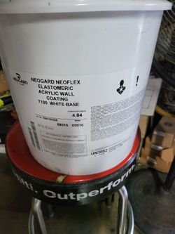 Neogard Neoflex elastomeric 7100 WALL COATING waterproofing  WHITE or GRAY  ACRYLIC PAINT  Waterproof  Industrial Strength 