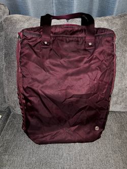 Lululemon Tote Bag Burgundy Nylon