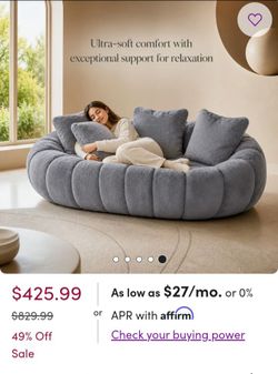 Crescent shape sofa New X  $80