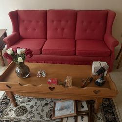 Super Vintage Couch And Wingback Chair