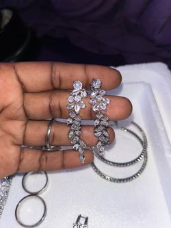Silver clip on earrings