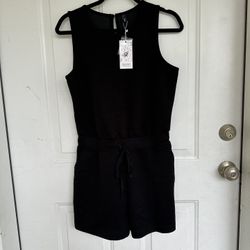Womens Sleeveless Black Romper size S
