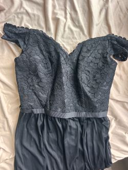 David’s Bridal off the shoulder bridesmaid dress
