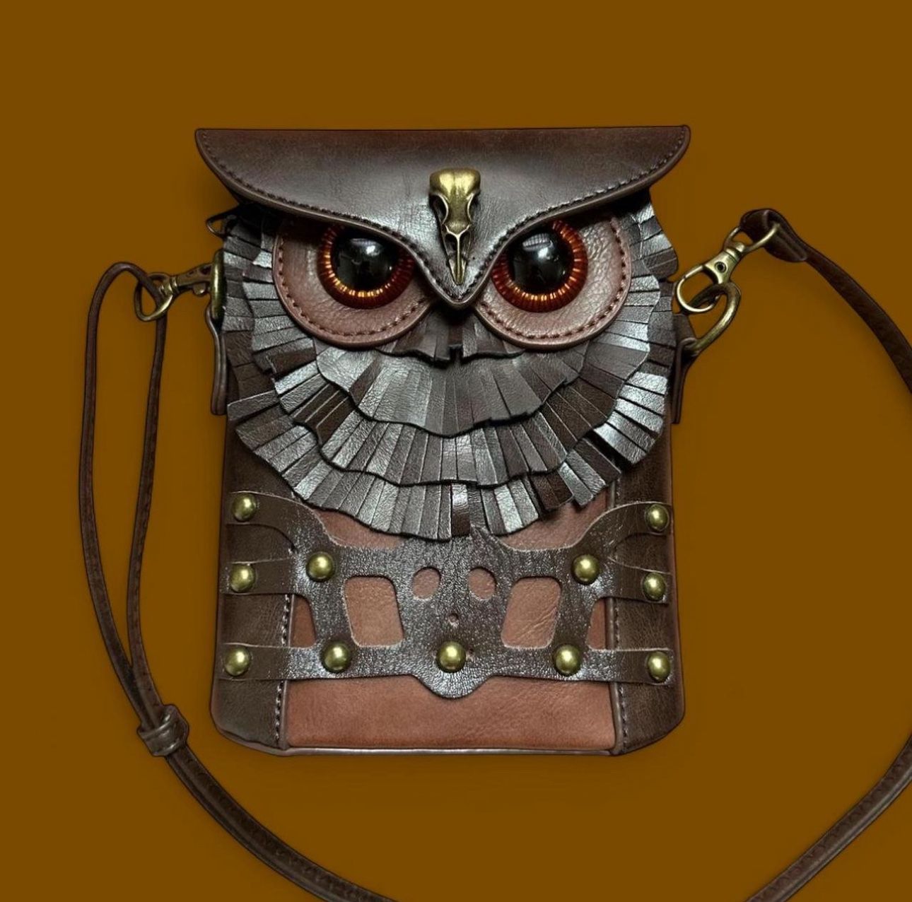 Steampunk Crossbody Owl Bag