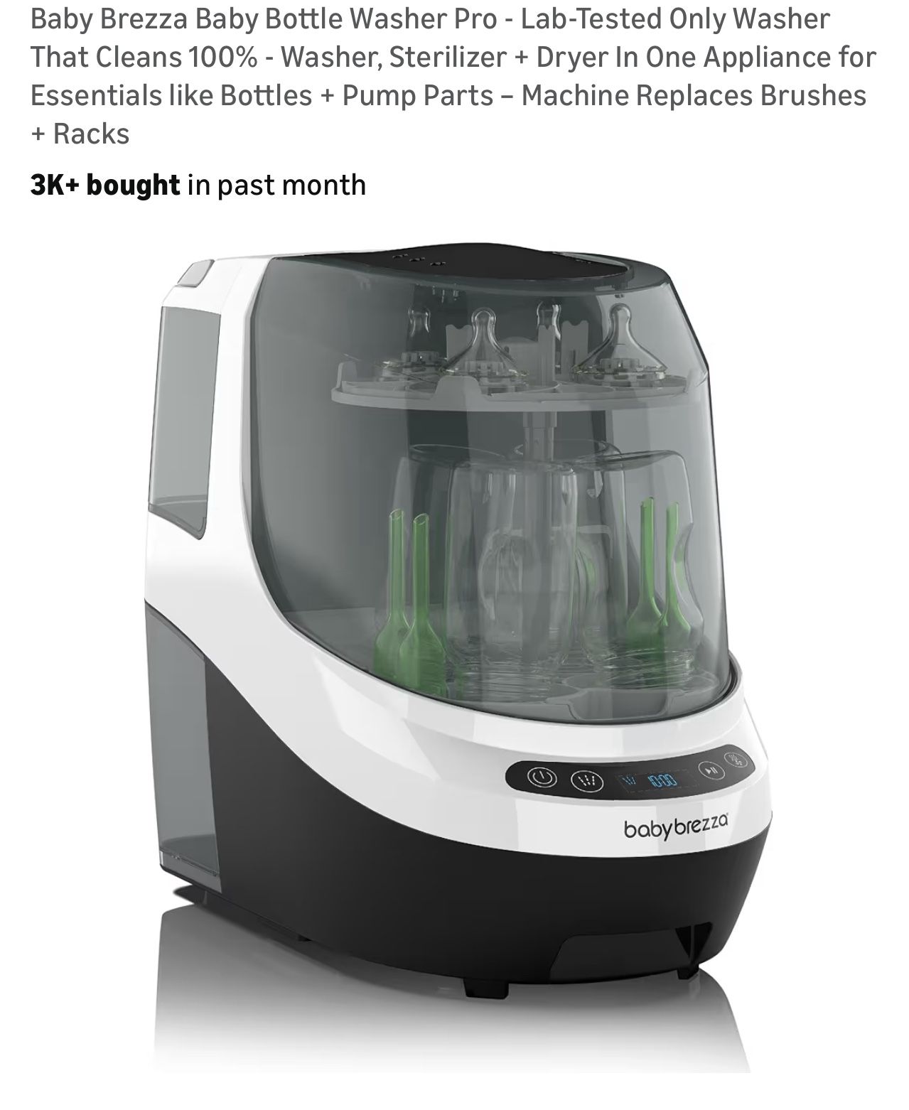New Baby Brezza Bottle Washer Pro