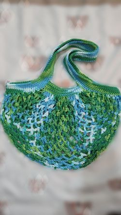 Handmade Crochet Mesh Market Bag
