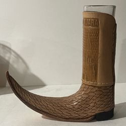 Mexican Boot Shot Glass/(VICTOR) Leather Mini Boot Tequila Shot Collectible