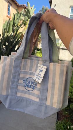Viral Trader Joe’s mini striped totes