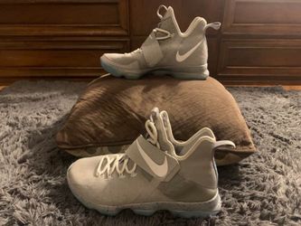 Nike Zoom Basketball LeBron James LJ Silver Marty McFly Size 9.5