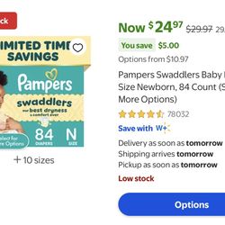 Pampers Newborn 84 Ct New Box