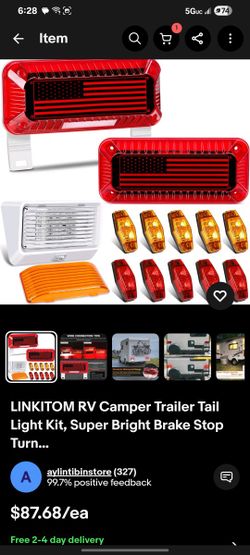 RV . Trailer Lights