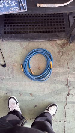 Blue Air Compressor Hose with Brass Fittings