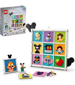 NEW - LEGO Disney Classic 100 Years of Disney Animation Icons 43221 Buildable Disney Toy with Mickey Mouse Minifigure, Classic Disney Wall Art, Fun To