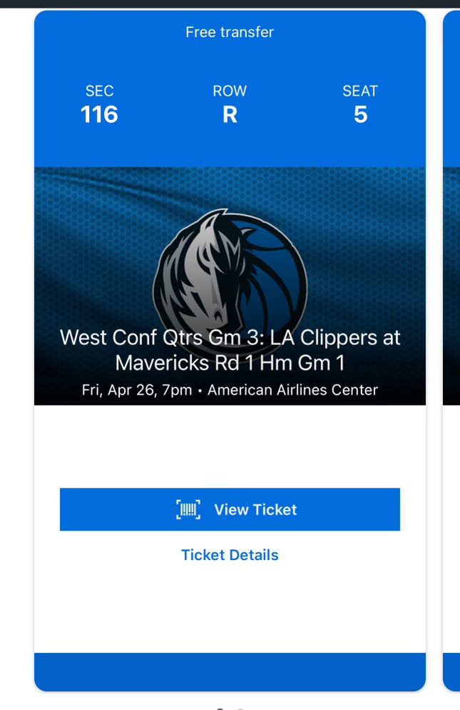 MAVS VS CLIPPERS PLAY OFF GAME 