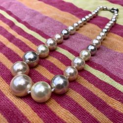NEW Handmade Graduated Freshwater Baroque Pearl Necklace - Sterling Silver
