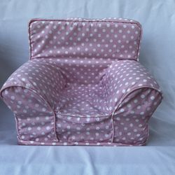 Pottery Barn Kids ANYWHERE Pink Polka Dot Doll Chair