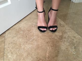 black high heels