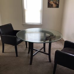 Glass Dining Table 2 Chairs