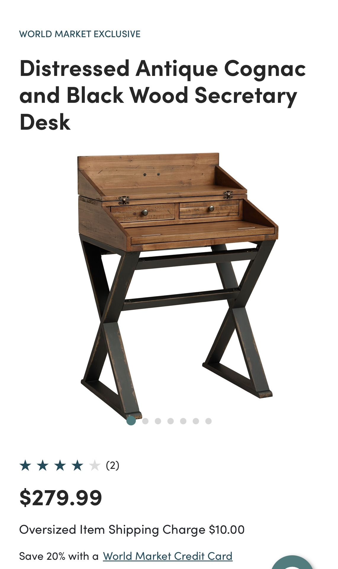 World Market Secretary Desk