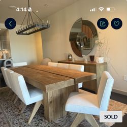 Restoration Hardware English Beam Dining Table 