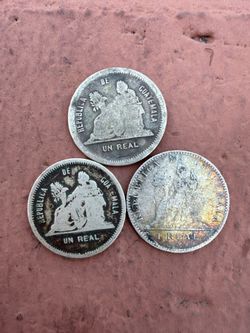 Guatemala 1 Real Silver Coins Lot of 3  $20  Each